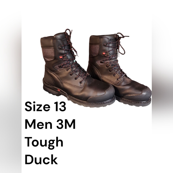New Men's  TOUGH DUCK Black Boots - Picture 1 of 1